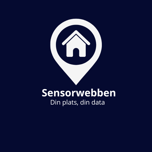 Sensorwebbens logga med texten "din plats, din data"